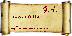 Fritsch Anita névjegykártya